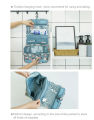 Lightweight Wall Hanging Foldable Multipurpose Makeup, Cosmetics, Toiletries, Travel Pouch Bag Kit. 