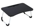 Portable Laptop Table: Foldable Food Tray Desk for Bed, with Legs and iPad Slot - Ideal for Eating, Working, and Studying on Couch, Sofa, or Floor. 