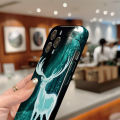 UCUC for Realme 9 Pro / OnePlus Nord CE 2 Lite 5G Back Cover Golden Deer Luxury Glossy Hard Plastic Phone Cases. 