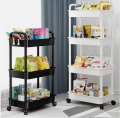 Trolley Rack Kitchen Bedroom Multi-Layer Baby Snacks Mobile Bathroom Storage Rack with Wheels, Service Trolley, Vegetable Rack, Saloon, Parlor. 