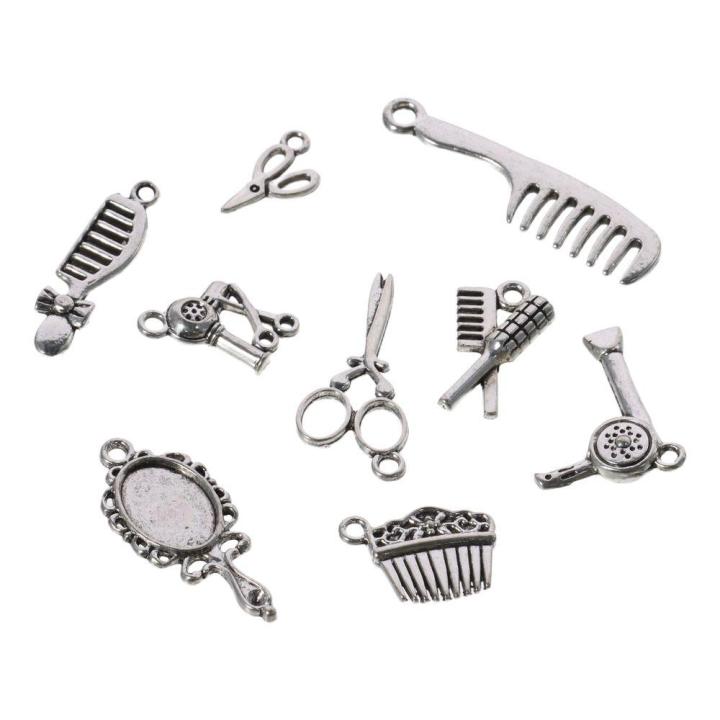60pcs%20Charming%20Alloy%20Hairdresser%20Charms%20Sliver%20Mixed%20Styles%20Mixed%20Styles%20Hairstylist%20Charms%20Barber%20Shop%20Tool%20Scissor%20Comb%20Mirror%20Pendants%20for%20Jewelry%20Making%20-%20Image%206