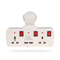 White Cordless Universal Wall Multiplug. 