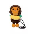 Masala Beads Cute Baby Bape Plush Milo Monkey Mobile Phone Shoulder Bag For Unisex. 