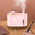 Air Humidifiers for Bedroom 300ml Space Bear Cold Fog Humidifier Silent Ultrasonic Humidifier for Bedroom and The Large Room. 