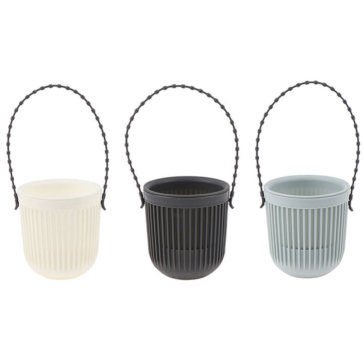 Double-layer Hanging Plant Holder Lazy Water Plastic Basket Wall Flower Pot Mystic
