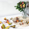 12Pcs Wall Stickers 3D Effect Self-adhesive Butterfly Shape DIY Craft Wall Decor for Home. 