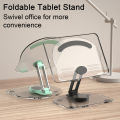 Mobile Phone Holder 360-degree Rotatable Stable Support Adjustable Book Holder Foldable Desktop Acrylic Tablet Stand. 