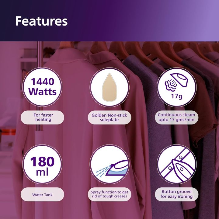 Philips%20GC1920/28%201300%20Watt%20Non-Stick%20Soleplate%20Steam%20Iron%20-%20Image%205