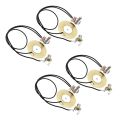 XHHDQES 4Pcs 50MM Guitar Pickup Piezo Transducer Prewired Amplifier with 6.35MM Output Jack for Acoustic Guitar Ukulele Guitar. 