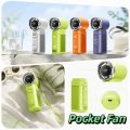 Fine Material 3000mAh Battery Portable Handheld Fan Strong Airflow Stepless Speed Adjustment Rechargeable Handheld Fan Stable Operation Lightweight Mini Pocket Fan for 5V/.5A 3000mAh Office Use. 