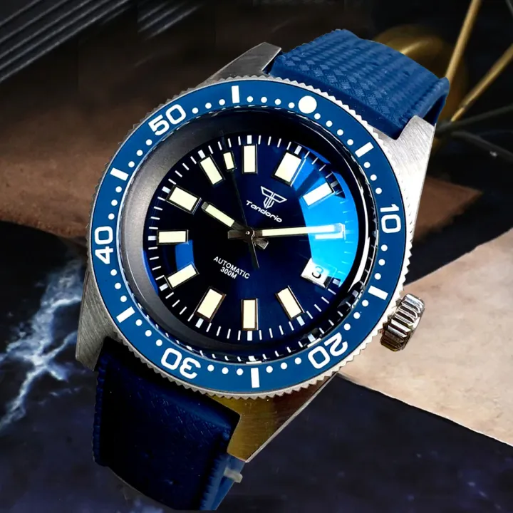 Tandorio%2041mm%2062MAS%20Black%20Gray%20Dial%20NH35A%20Automatic%20300M%20Diving%20Men's%20Watch%20Ceramic%20Bezel%20Green%20Lume%20Bow%20Sapphire%20Glass%20-%20Image%208