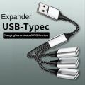 1 PCS USB to USB 2.0 Triple USB Port HUB OTG Adapter Cable USB Extension Splitter USB A to 3 USB. 