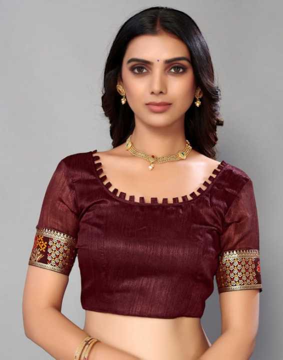 Fabdale%20Lycra%20Blend%20Saree%20with%20Floral%20&%20Geometric%20Prints,%20Lace%20&%20Tassels%20%7C%20Dark%20Brown%20(SMH-022)%20-%20Image%205