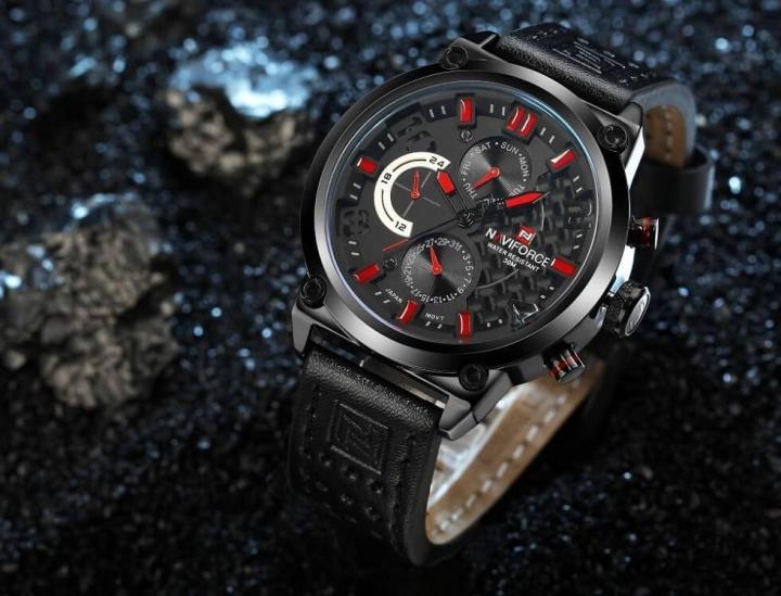 NAVIFORCE%20%20Nf9068%20Chronograph%20Date/Day%20Genuine%20Leather%20Strap%20Edition%20Quartz%20Sport%20Watch%20Relogio%20Masculino%20For%20Men%20-%20Image%206