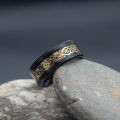 Golden Viking Dragon Pattern Weddings, Engagements And Anniversary Rings For Men Women Boys Girls. 