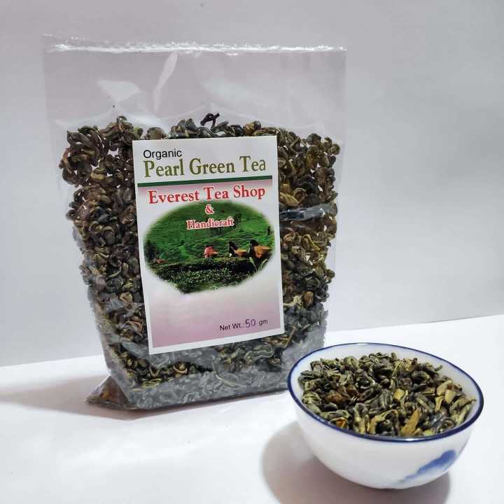 100% Organic Pearl Green Tea - 50gm