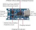 Type-C USB 5V 1A 18650 Lithium Battery Charger Module Li-ion Charging Board TC4056A With Dual Protection Functions. 