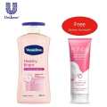 Vaseline Healthy Body Lotion 400ml (Free Ponds Bright Beauty Facewash 50ml). 