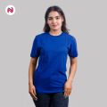 Nyptra Royal Blue Plain Oversize Solid Cotton T-Shirt For Women - Fashion | T-Shirts For Women | Women's Wear |. 