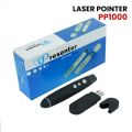 PP-1000 Wireless Presenter with Laser Pointer – USB PowerPoint Clicker, 2.4GHz Remote Control for PPT Slides, Includes Storage Pouch. 