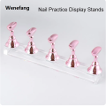 Wenefang 5Pcs Chess Borad Magnetic Nail Tips Practice Display Stand Set Acrylic 2025 New Nail Art Holder UV Gel Polish Showing Shelf for Manicure. 