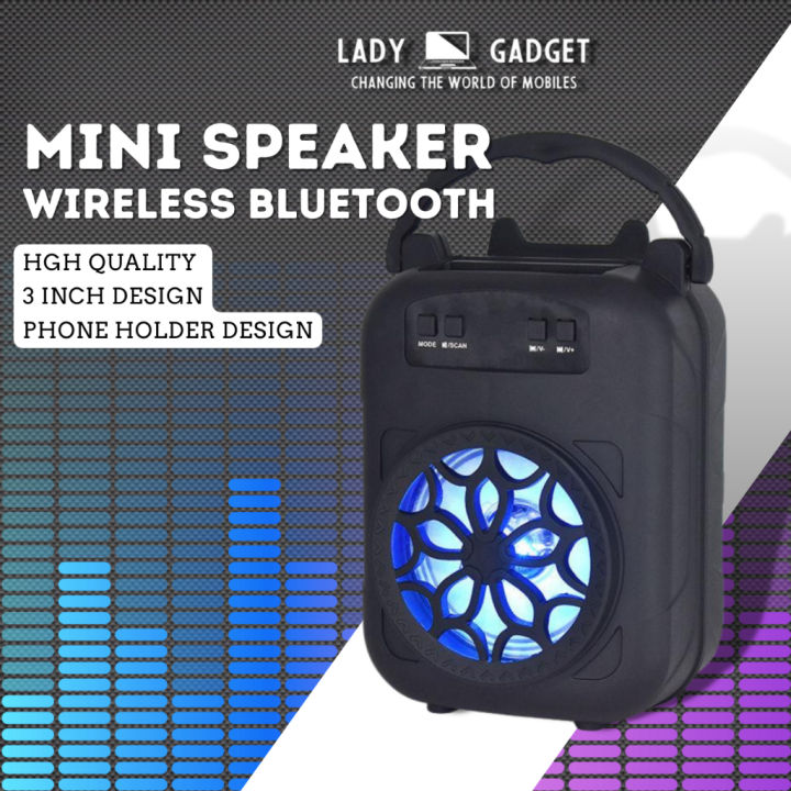 Super Bass 3inch Portable Mini Speaker Bluetooth Wireless FM radio LED ...