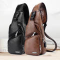 One Side Chest Bag With USB Charging Port. 