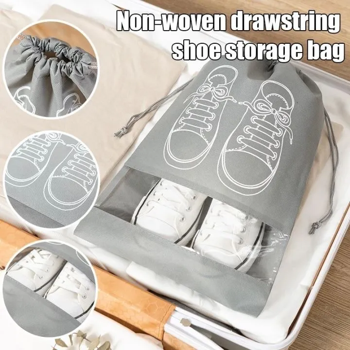 1Pc%20Portable%20Travel%20Shoe%20Bag%20,%20Waterproof%20Shoe%20Bag%20For%20Gym%20,%20Travel,Space-saving%20Dust-proof%20Storage%20Bag%20With%20Rope%20Non-woven%20Shoe%20Bag%20-%20Image%205
