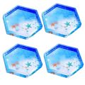 NAMUNY 8 Pack Hexagon Silicone Coaster Molds Silicone Resin Mold, Clear Epoxy Molds for Casting with Cement and Polymer Clay. 