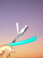 Straight Edge Stainless Steel Disposable Razor /Barber Razor /Ustara- 1Pcs. 