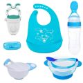 Essential Feeder Bowl Spoon Pacifier Silicone bib Toothbrush Combo set. 