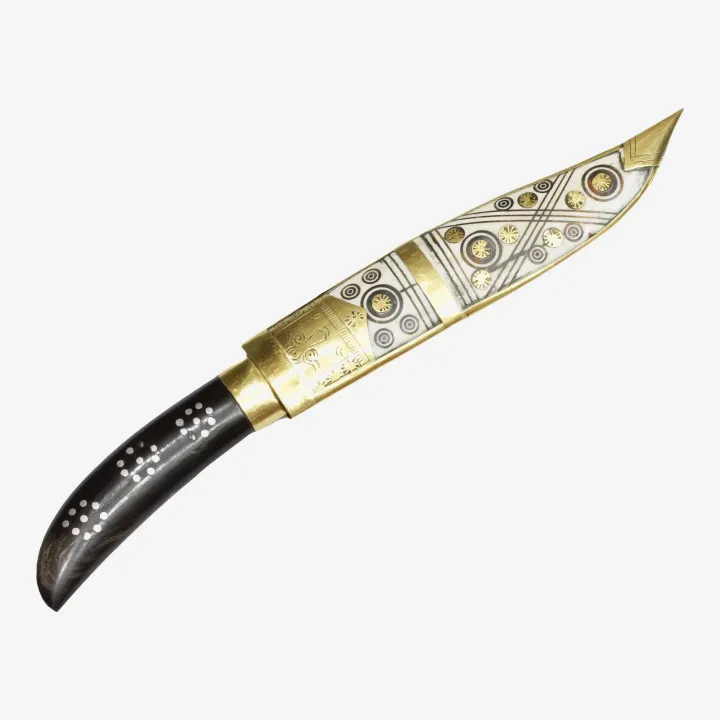 Black/Gold/Silver%20Nepali%20Handicrafts%20Bone%20Handle%20With%20Cover%20Knife%2010%20Inch%20Only%20For%20Decoration%20-%20Image%203