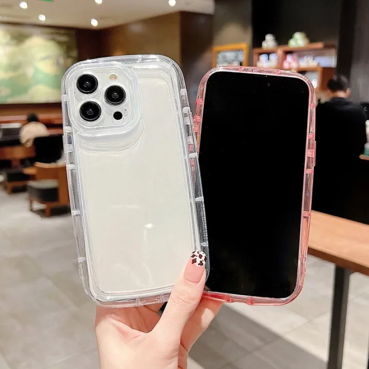 For%20iPhone%2014%20Plus%2013%20Pro%20Max%2012%2011%20Camera%20Protection%20Fat%20Waist%20Back%20Cover%20Phone%20Case%20ShockProof%20Clear%20TPU%20Soft%20Case%20Cover%20-%20Image%204