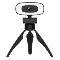 USB Webcam 4K 1080P Mini Camera with Microphone 15-30Fps Fill Light Beauty Black ABS for PC Video Camera. 