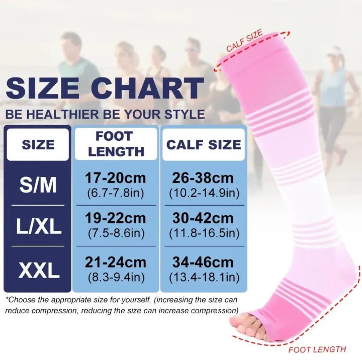 1Pair%20Open%20Toe%20Compression%20Socks%20(20-30mmHg)%20for%20Men%20Women%20-%20Best%20Compression%20Socks%20for%20All%20Day%20Wear,%20Better%20Blood%20Flow,Swelling%20-%20Image%202