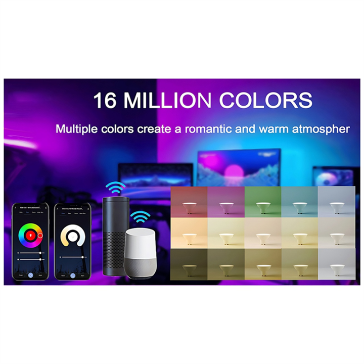 Tuya%20Bulb%204%20Pack%20GU10%20RGB%20CW+WW%20LED%20Light%20Bulbs%205W%20Dimmable%20Lamps%20Smart%20Life%20APP%20Control%20Light%20Bulbs%20Durable%20Easy%20Install%20-%20Image%202