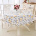Tablecloth Round Shape Dining Table Party Waterproof Tablecover Household Supplies ( Colour And Print Desing May Vary). 
