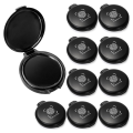 10 Pack Fingerprint Ink Pads, Mini Black Thumbprint Stamp Pad, Easy to Wash Portable Thumbprint Kit. 