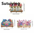 Sutuiying 1pc/Set DIY Diamond Painting Wall Hangers with Hooks Wall Mounted Fifty percent discount Wooden Coat Hook with 3 Metal Hooks Diamond Art Hooks for Keys. 