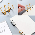 OUMERY 100Pcs 3 Ring Gold Book Rings Leaf Binders Office Book Rings Snap Split Hinged with 20 mm Inner Diameter Gold Book Rings. 