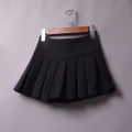 Spring Autumn 2024 High Waist High Waist Pleated Skirt Little Black Skirt Upskirt Skirt Women's Stretch Korean Version Puffy Hakama. 