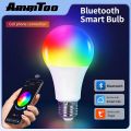 Wenefang AmmToo Tuya Bluetooth Smart LED Light Bulb E27 RGB 110V 220V Smart Luxury Lamps for Bedroom Decoration Party Lighting Smart Life APP. 
