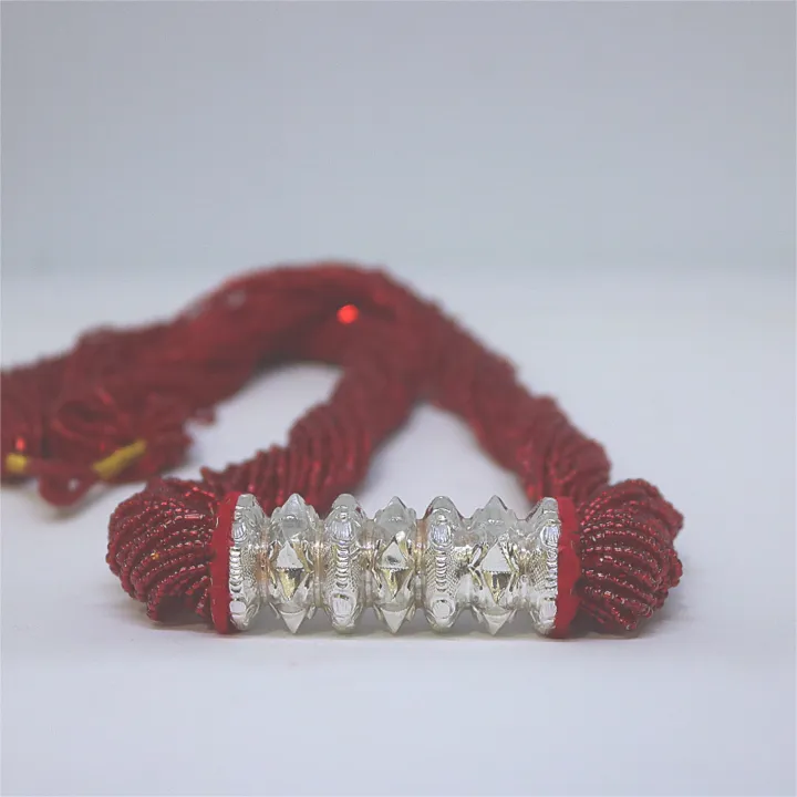 Pure%20Silver%20Tilhari%20With%20Red%20Pote%20-%20Image%202