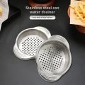 Oufeiton Food Strainer Stainless Steel Tuna Strainer with Handle Dishwasher Safe Colander for Canning 2pcs Set Buyers' Choice Canning Strainer. 