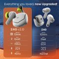 GOBOULT Newly Launched Z40 V2.0 with 70H Playtime, Quad Mic ENC, 45ms Low Latency, 13mm Bass, Legacy Continues, IPX5, BTv 5.4, TWS Truly Wireless in Ear Earbuds. 