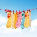 2 Set Elastic Cloth Hanging Rope for Cloth Drying with 12 Clips. 