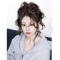 Curly Women Topper Bang All-Match Hair Extensions Clip in Synthetic Hair Bangs Seamless Natural Front Side Long Bangs. 