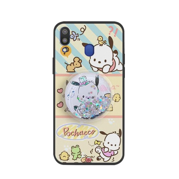 TPU%20Waterproof%20Phone%20Case%20For%20Samsung%20Galaxy%20M20/SM-M205FD%20Glitter%20Dirt-resistant%20Rotatable%20stand%20Anti-knock%20Kickstand%20-%20Image%205