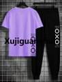 Xujiguanghui New Comfortable Summer Arrival Printed Tracksuit Set Half Sleeves T-Shirt With Long Pant Export Quality Sports And Casual Wear. 
