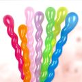 20pcs new Long Shape Threaded Latex Balloons Latex Unique Inflatable Balloons Twist Spiraal Balloon Kid. 